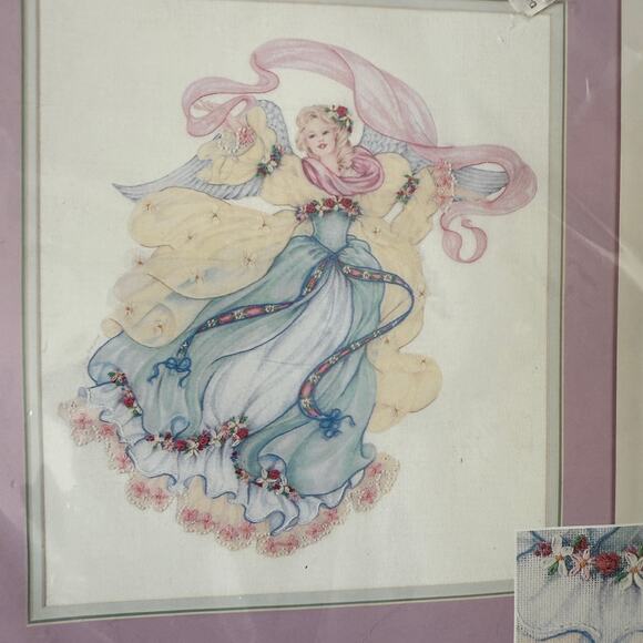 Vintage Dimensions Ribbon Embroidery NWT Springtime Angel Kit Floral #1502 - Picture 2 of 5
